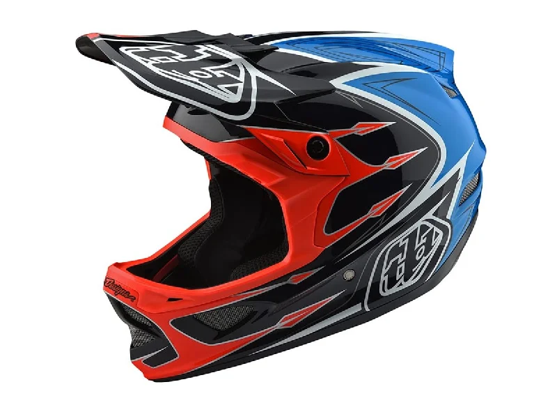 Race-ready MTB jersey-Bicycle helmet frame trace-Troy Lee Designs D3 Composite Full Face Helmet - Corona Orange - 2018