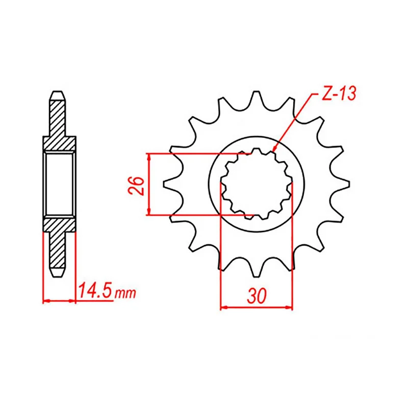 Soft bike seat pad-Soft trail vest-MTX 1332 Steel Front Sprocket #525 (15T) (10-MW3-15)