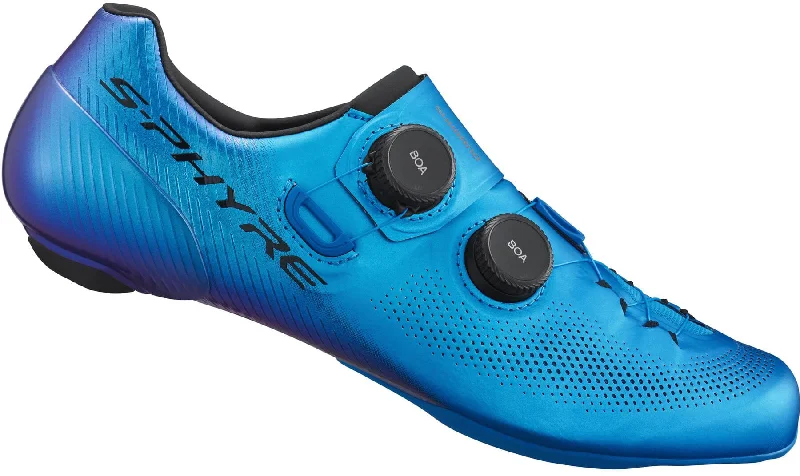 Soft trail jersey-cycling clothing for long hauls-Shimano RC903 S-Phyre Road Cycling Shoes - Blue