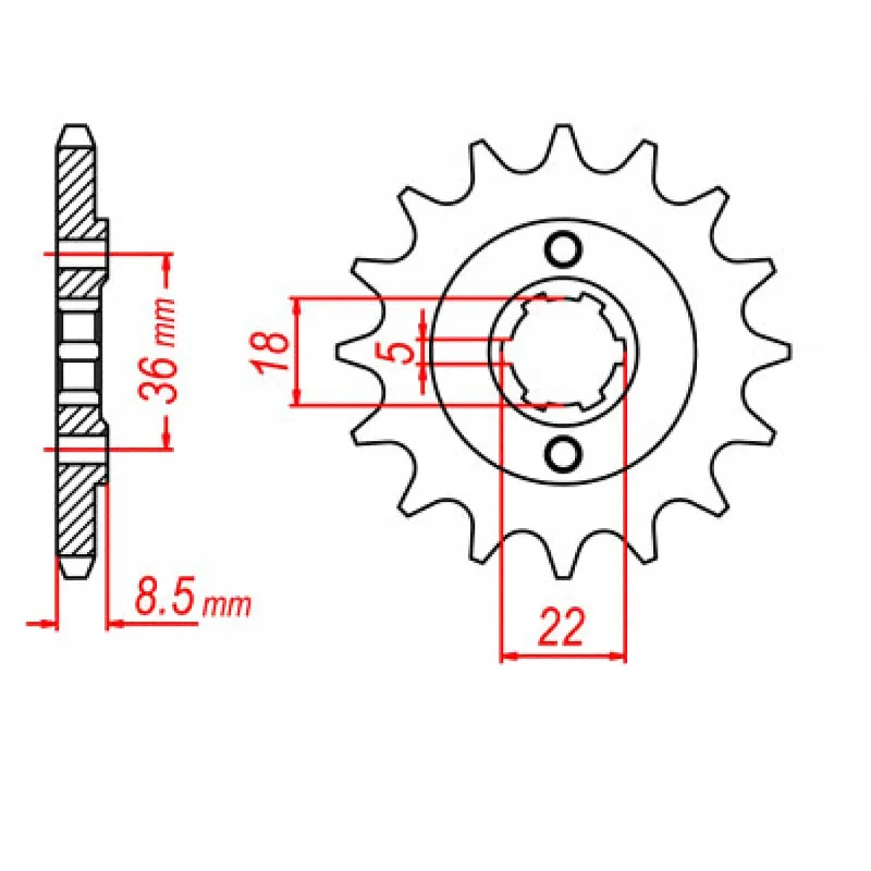 Stretchy arm straps-Neon trail bands-MTX 1553 Steel Front Sprocket #520 (15T) (10-48Y-15)