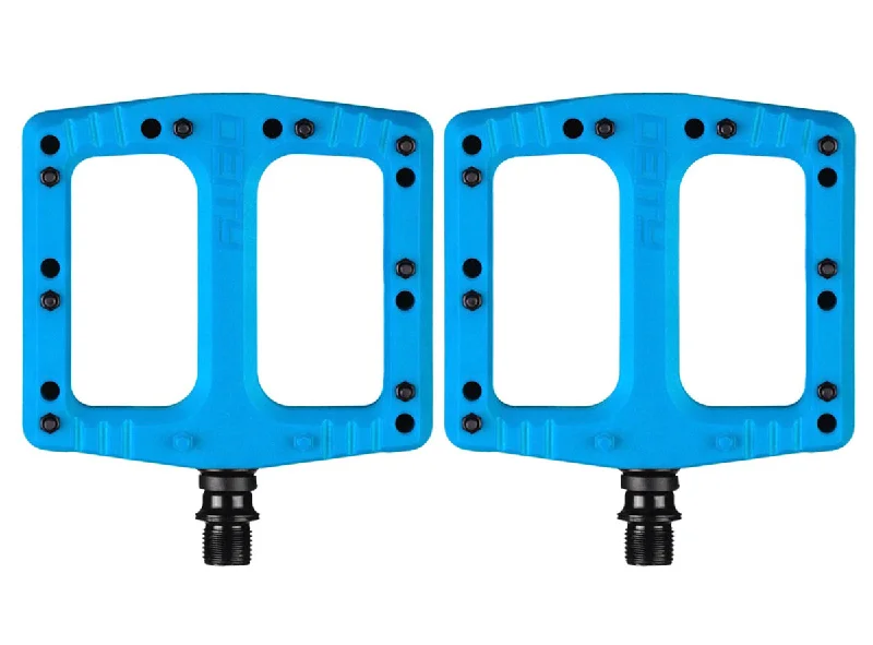 Soft trail mask-Deity Components Deftrap Platform Pedals - Blue