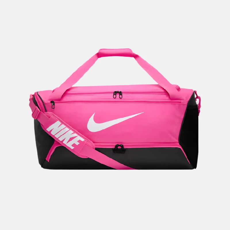 Sleek trail jersey-Soft trail sleeves-Nike Brasilia 9.5 Training Duffel Bag 60L -Laser Fuchsia/Black/White