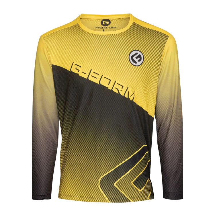 Lightweight trail boots-cycling clothing with fast zap-G-Form Podium Long Sleeve MTB Jersey - Race Yellow