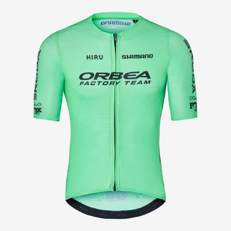 Firm trail shoulder pads-cycling clothing with dense warmth-Maglia Orbea Factory Team 2024 Lab