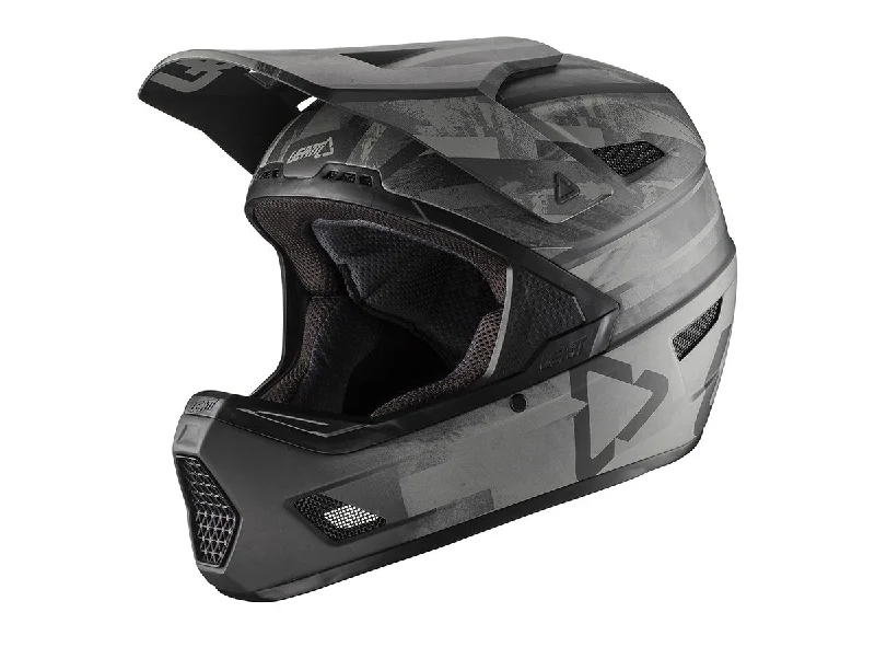 Hard-wearing MTB boots-Bicycle helmet cover cage-Leatt DBX 3.0 DH V20.1 Full Face Helmet - Black