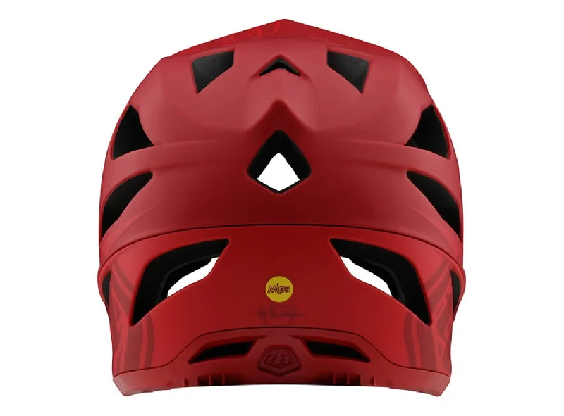 Tough trail grips-Bicycle helmet vivid flash-Troy Lee Designs Stage Full Face Helmet - Stealth - Red - 2020