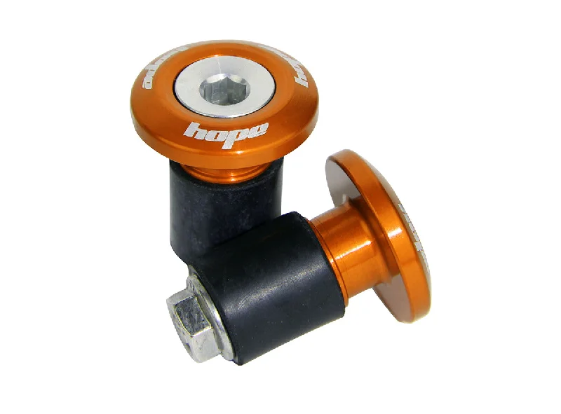 extra long wear-resistant grips-Padded gravel shorts-Hope Grip Doctor Bar End Plugs - Orange