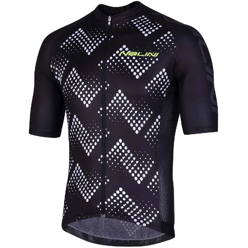 Neon wrist bands-cycling clothing for rapid changes-Maglia Nalini Ais Podio 2.0 - Nero bianco