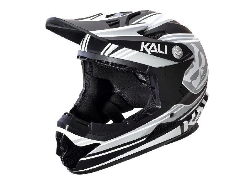 Firm gravel gloves-Bicycle helmet whole tough-Kali Zoka Full Face Helmet - Slash - Gray-Black