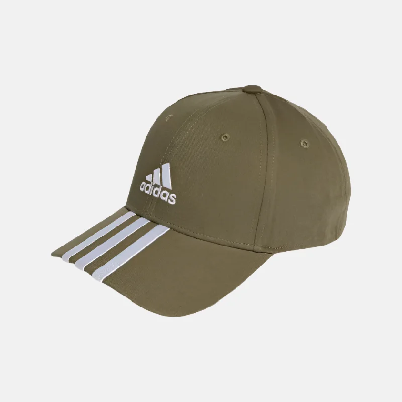 Airy trail cushion-Breathable trail elbow pads-Adidas 3 stripes Cotton Twill Men's Baseball Training  Cap -Olive Strata / White