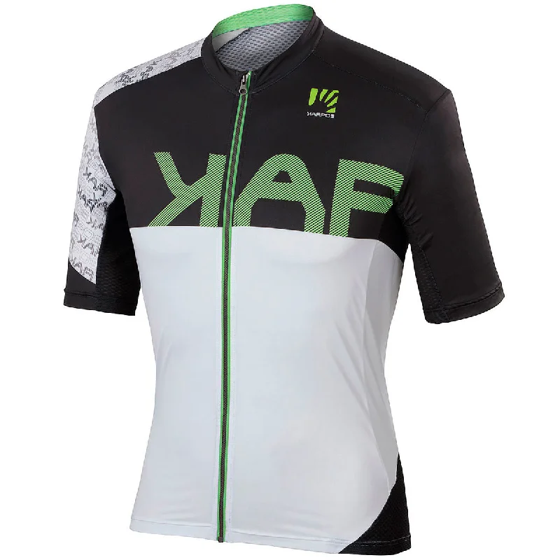 Soft chest guard-cycling clothing for mega journeys-Maglia Karpos Jump - Bianco nero