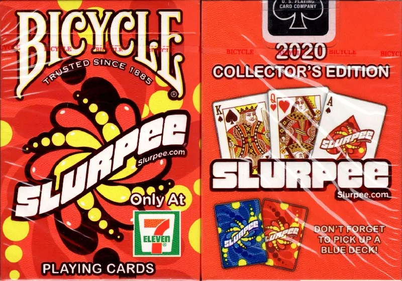 Thin leg warmers-Bicycle sale rack-Slurpee Red 2020 Bicycle Playing Cards